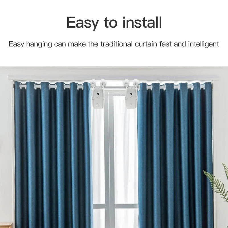 Smart Curtain Opener WIFI/BL Smart Curtain Robot Motor Roman Rod Rail Automatic Curtain Electric Curtain Robot Remote Control