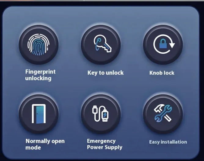 Smart Round Fingerprint Door Lock – One-Touch Ball Lock for Home Security